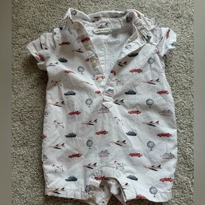 Janie and Jack White Printed One Piece
